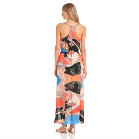 Drawstring Waist Double Front Slit Sleeveless Maxi - Picture 3 of 7